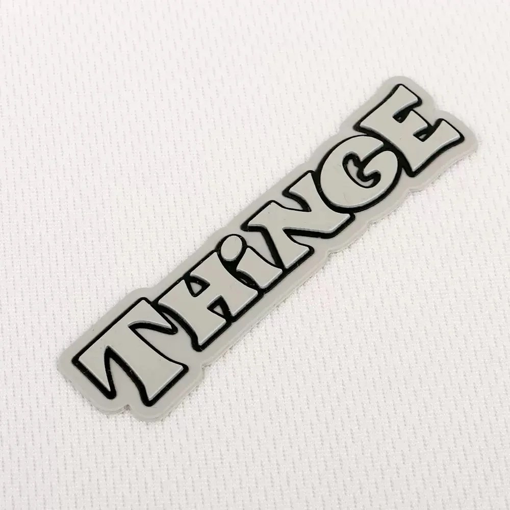 Puff print decoration on menswear garment