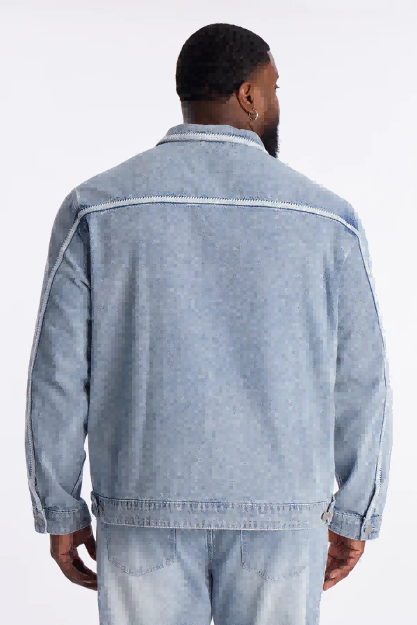 Rhinestone embellishment detail for menswear garments