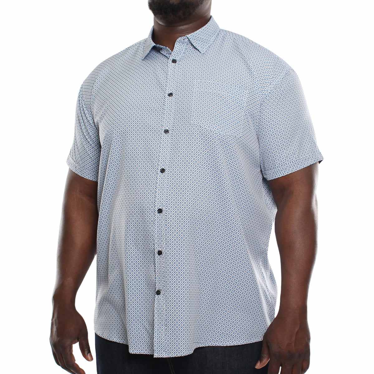 Three quarter sleeve polo shirt in plus size