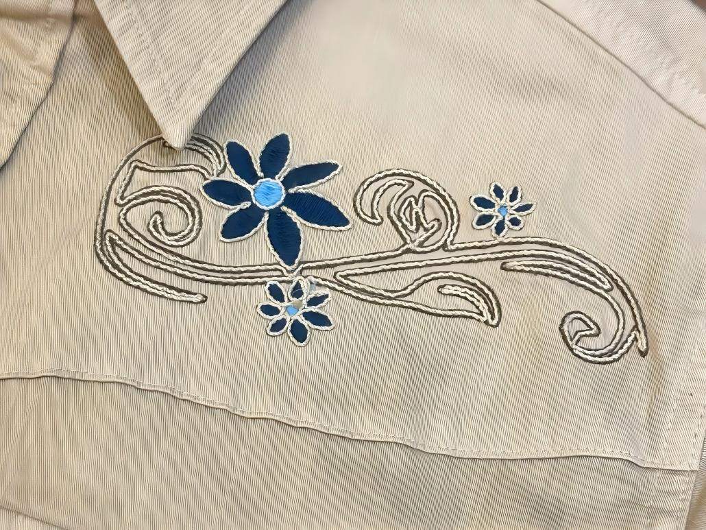 3D puff print embroidery on menswear