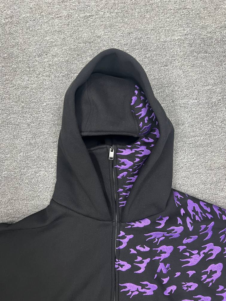 Puff print embellishment for menswear garments