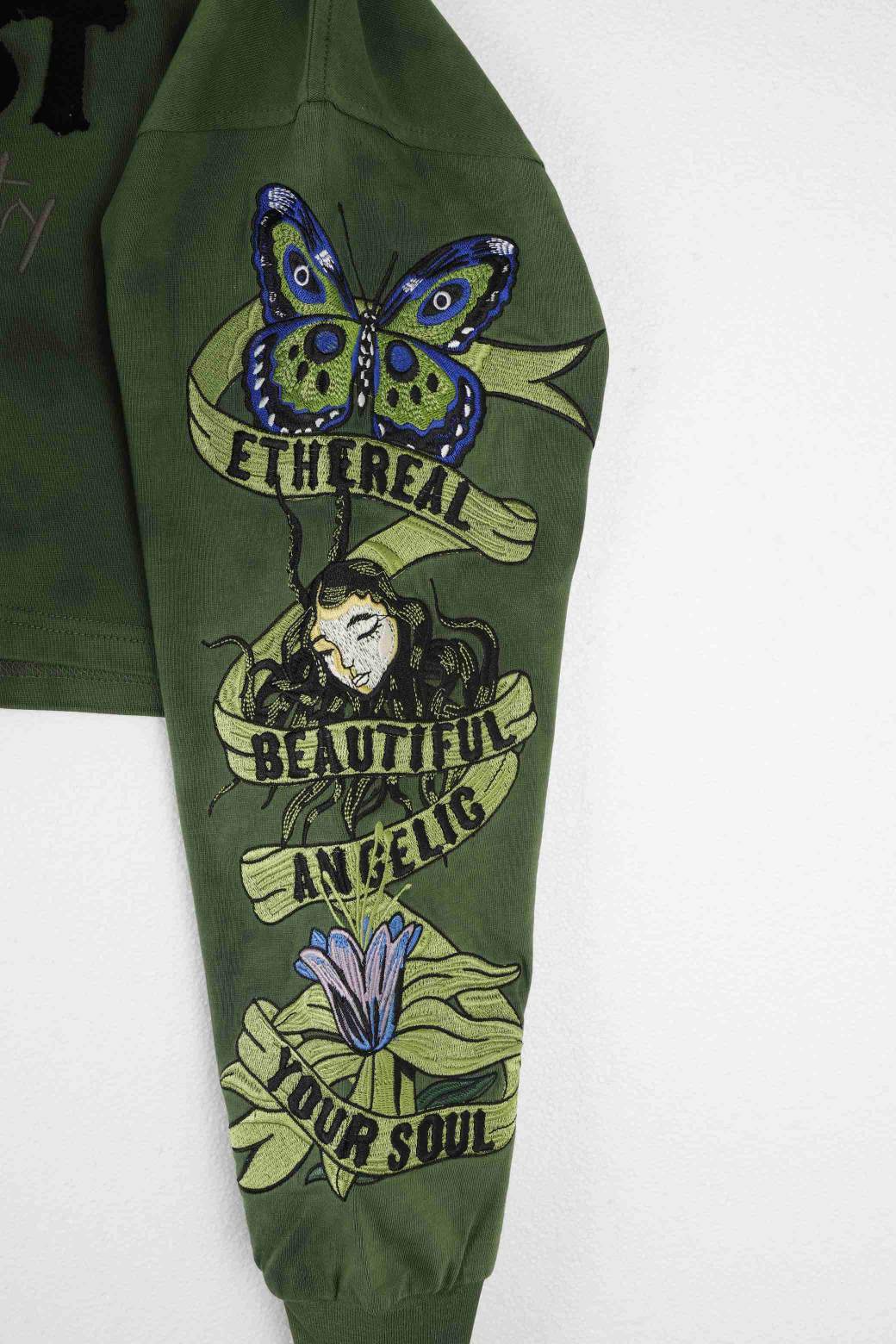 3D puff print embroidery on menswear
