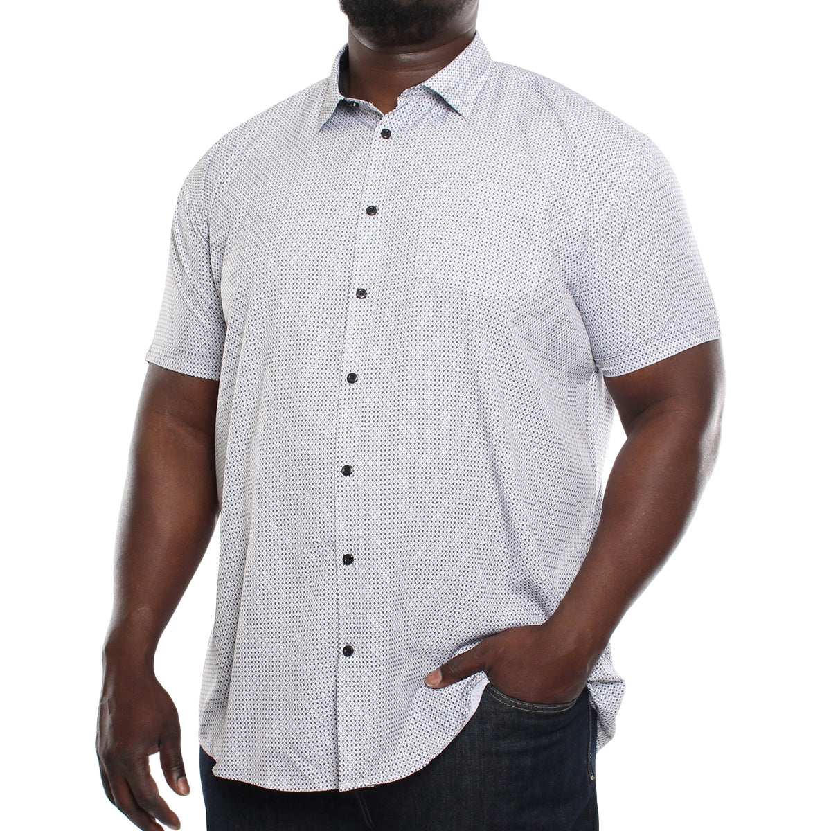 Puff print decoration on menswear garment