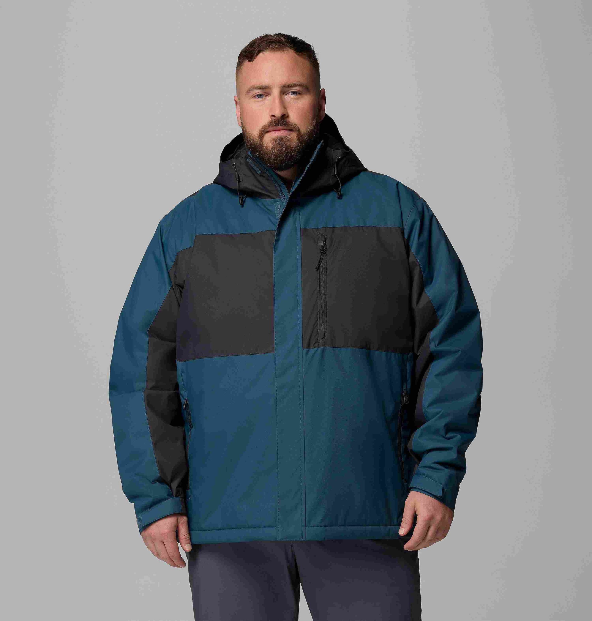 Animal print puffer jacket for big and tall men