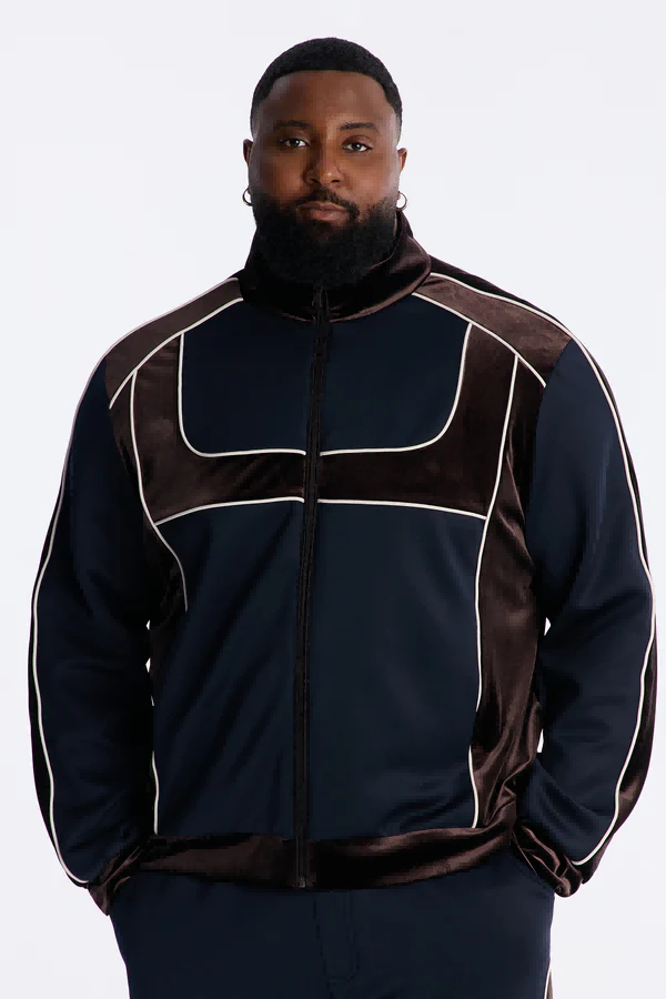 Animal print puffer jacket for big and tall men
