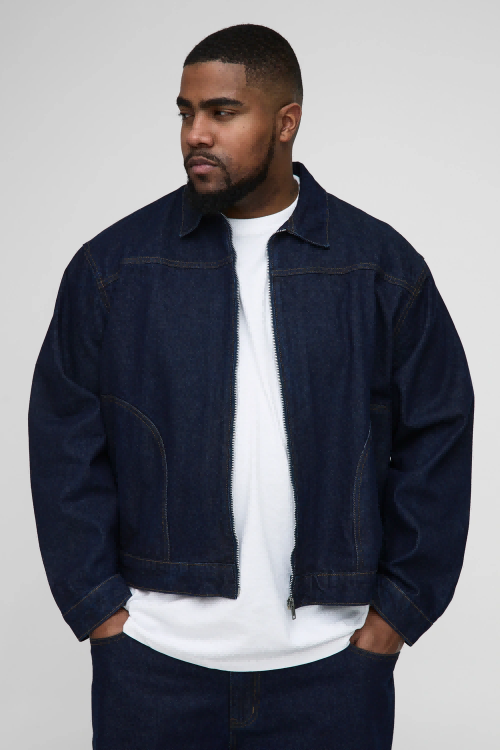 Three quarter sleeve polo shirt in plus size