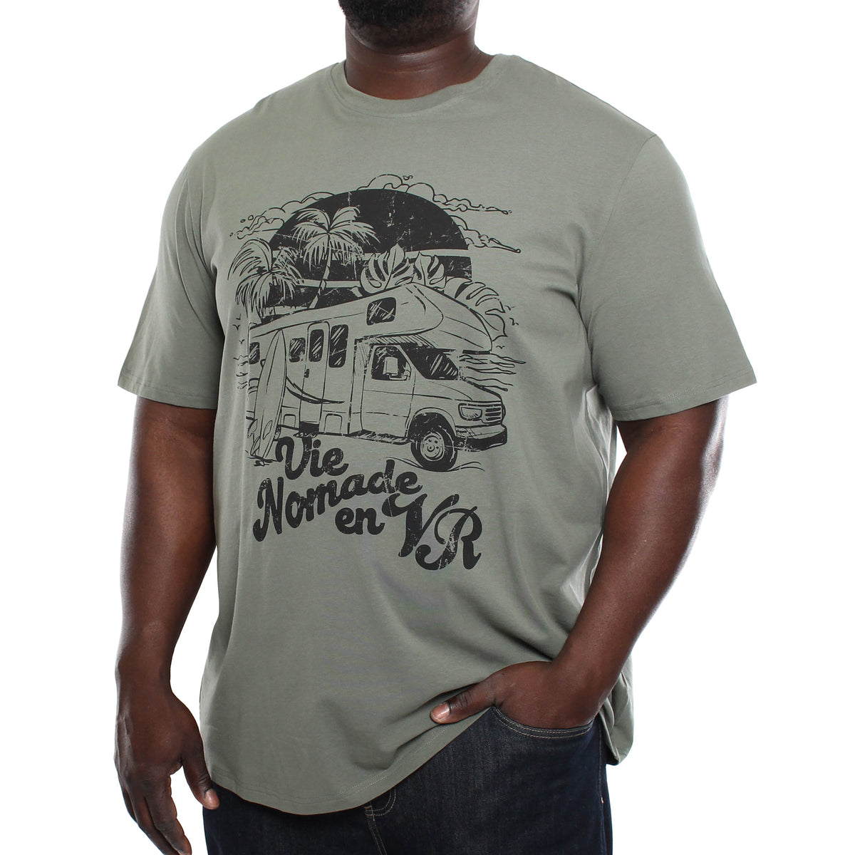 Extended size men's tees for big and tall