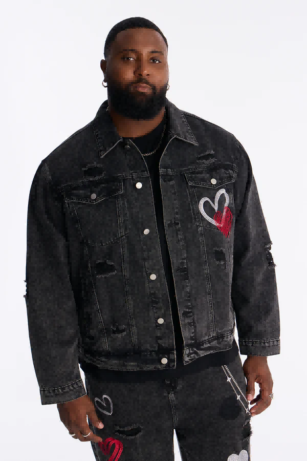 Animal print puffer jacket for big and tall men