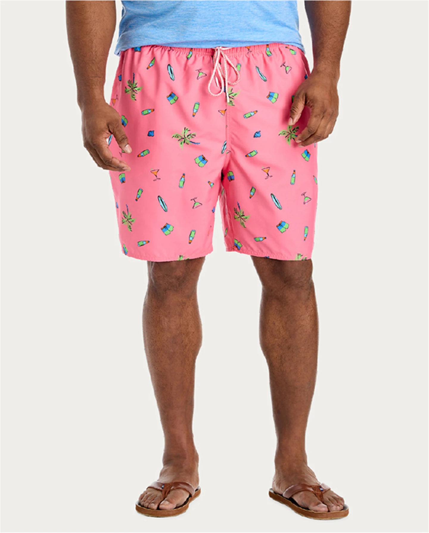 Drawstring waistband on men's plus-size pants