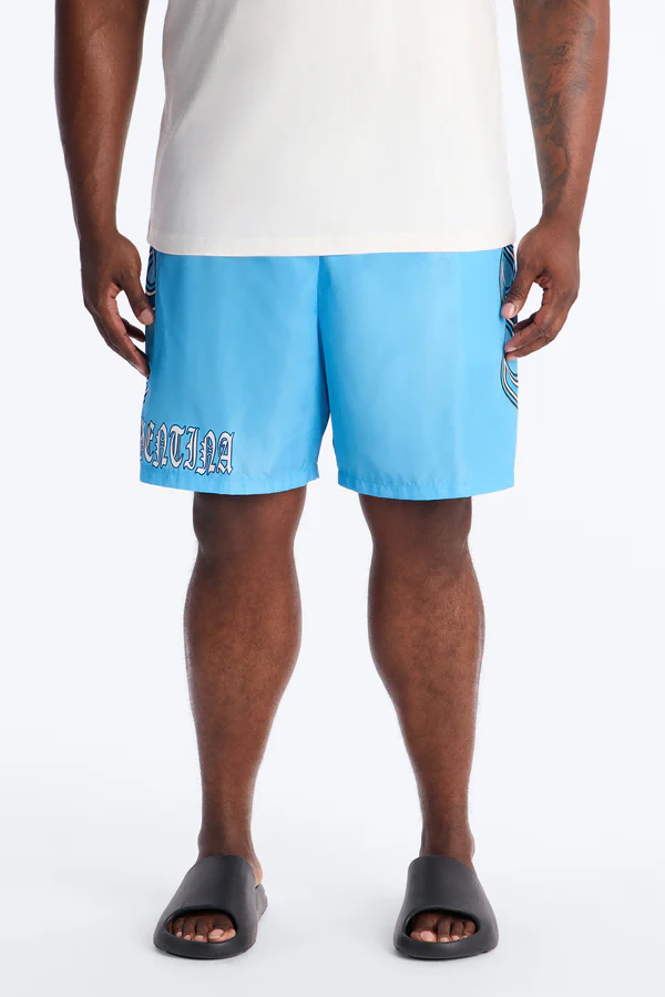 Puff print decoration on menswear garment