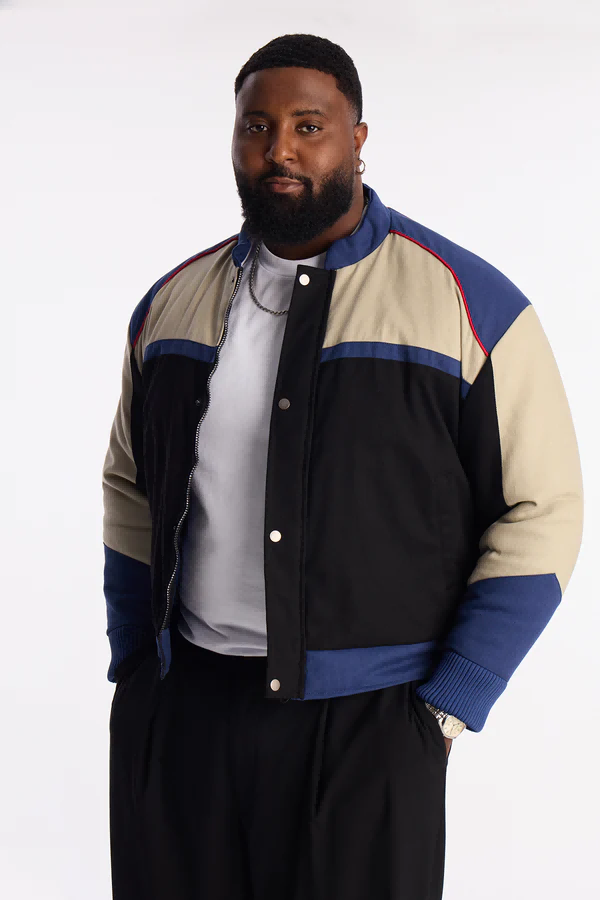 Three quarter sleeve polo shirt in plus size