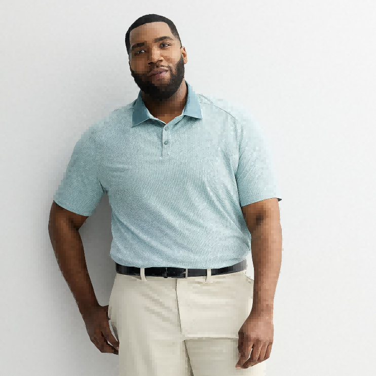 Drawstring waistband on men's plus-size pants