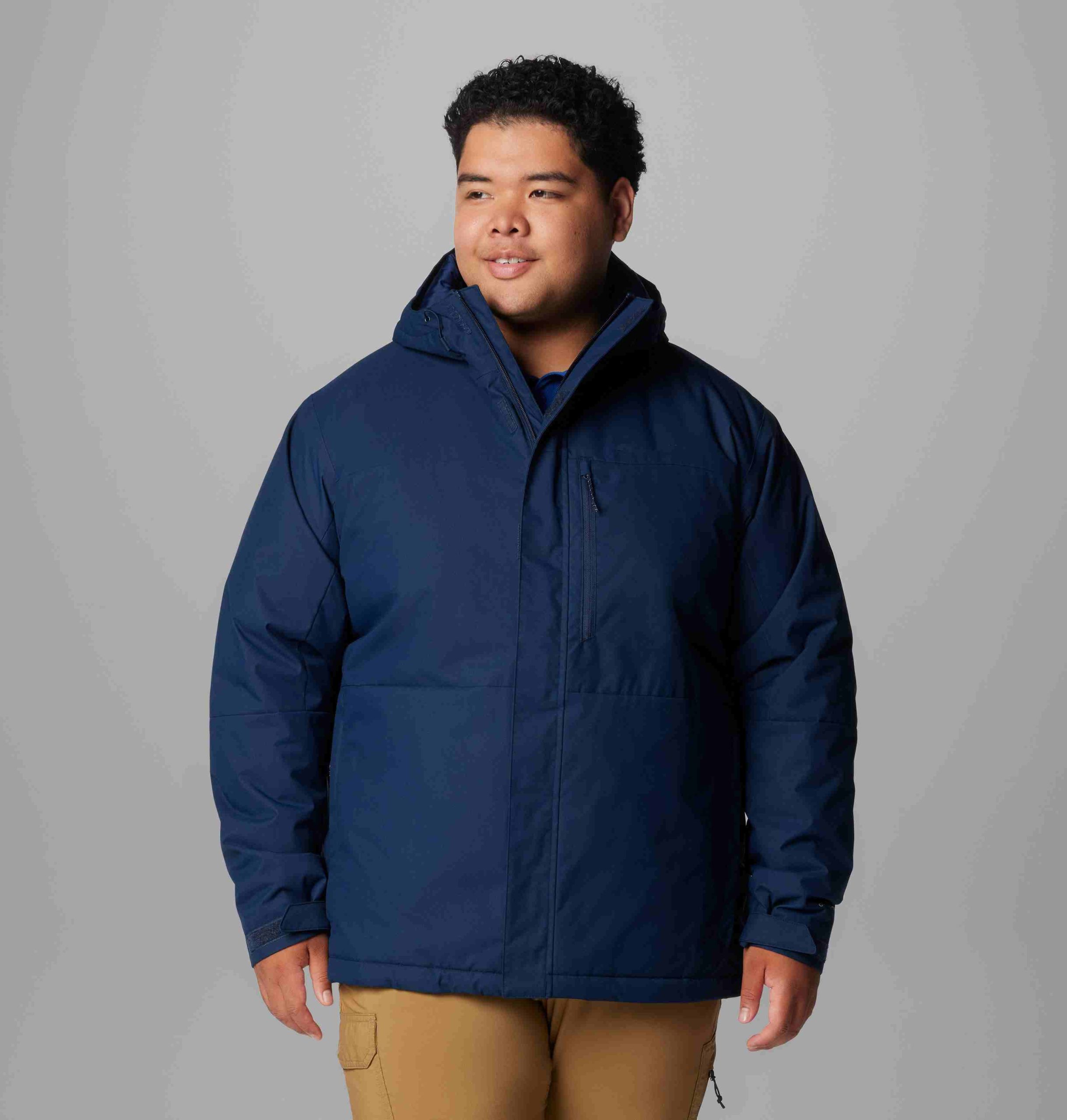 Animal print puffer jacket for big and tall men