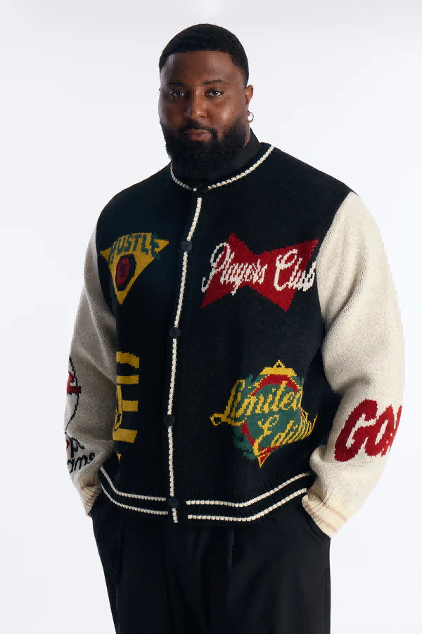 Animal print puffer jacket for big and tall men