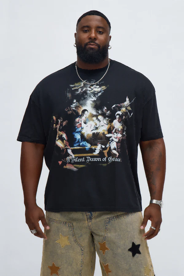 Plus size swim t-shirt for big and tall men