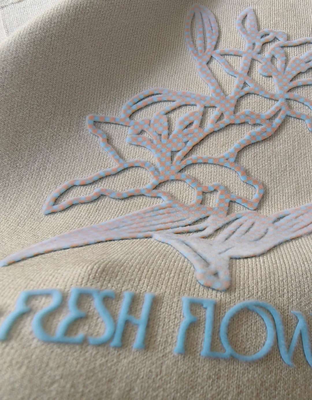 Puff print decoration detail for menswear