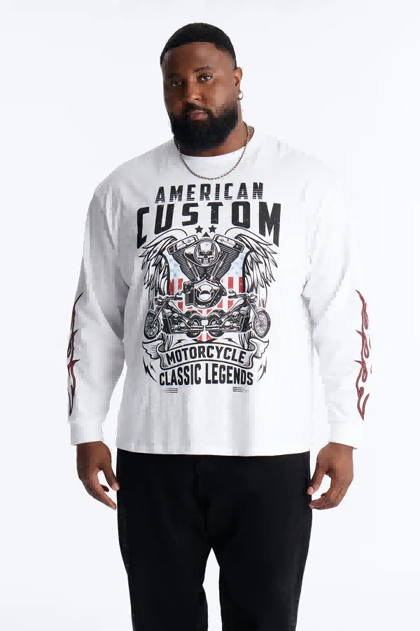 Extended size men's tees for big and tall