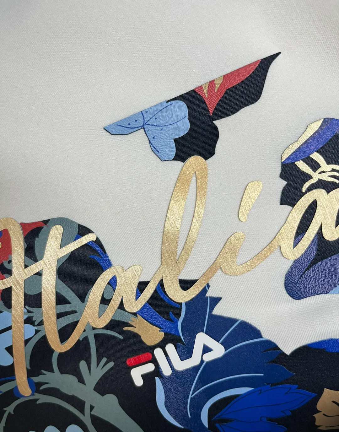 3D puff print embroidery on menswear