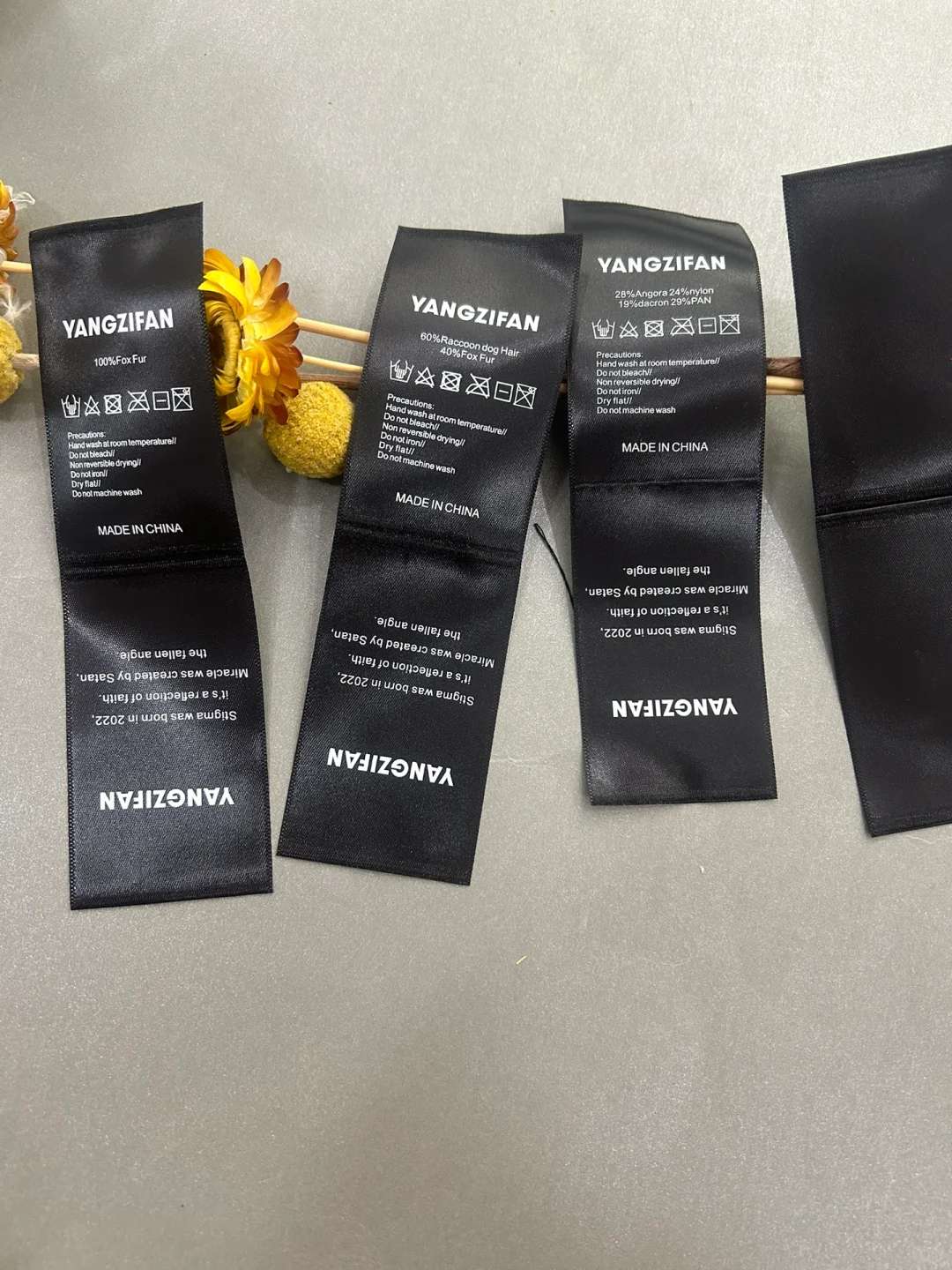 Private label menswear products and branding